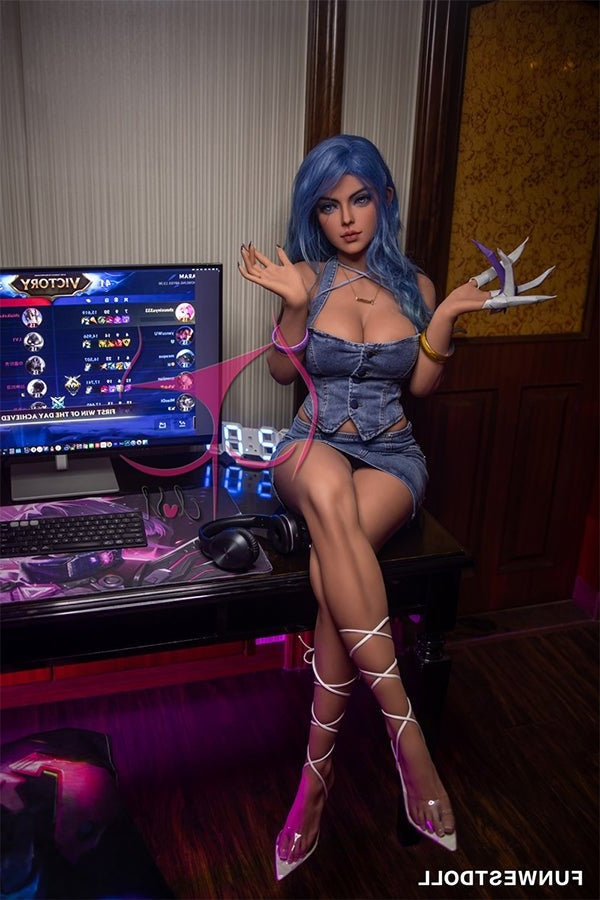 155cm/5ft1 F-cup Big Breast Game Cosplay LOL Evelynn Anime Sex Doll - Torso TPE Funwest