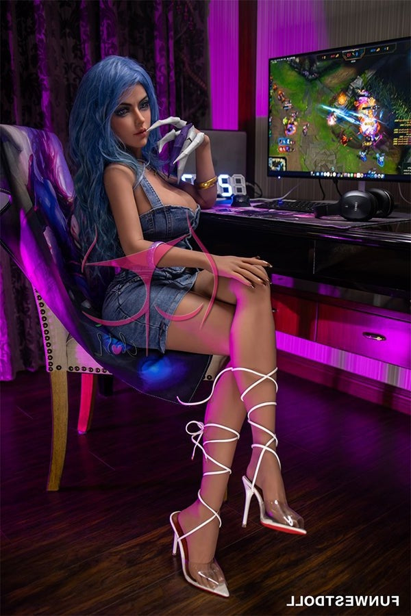 155cm/5ft1 F-cup Big Breast Game Cosplay LOL Evelynn Anime Sex Doll - Torso TPE Funwest