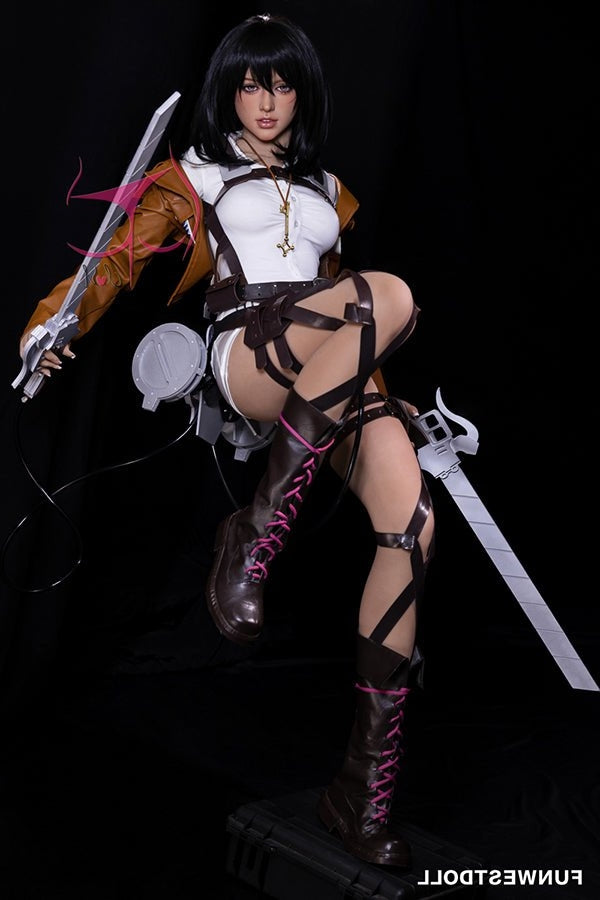 159cm/5ft3 A-cup Anime Mikasa Ackerman | Attack on Titan TPE Sex Doll Torso Funwest
