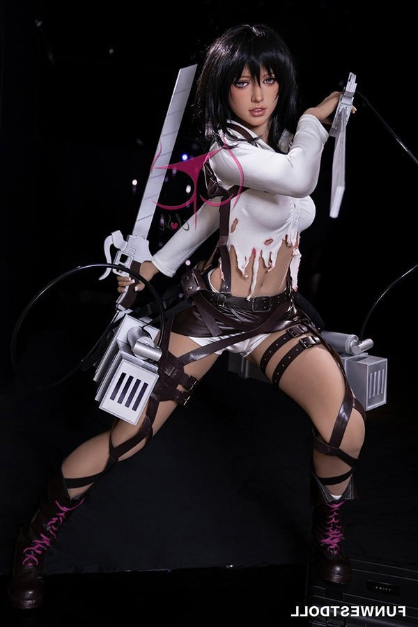 159cm/5ft3 A-cup Anime Mikasa Ackerman | Attack on Titan TPE Sex Doll Torso Funwest