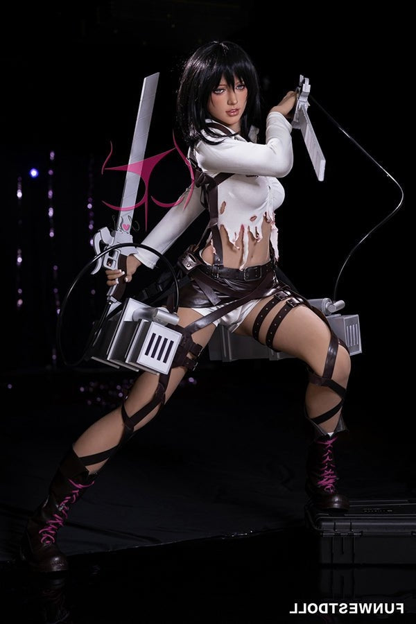 159cm/5ft3 A-cup Anime Mikasa Ackerman | Attack on Titan TPE Sex Doll Torso Funwest