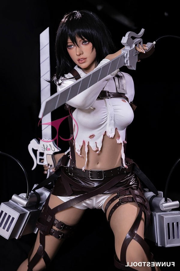 159cm/5ft3 A-cup Anime Mikasa Ackerman | Attack on Titan TPE Sex Doll Torso Funwest