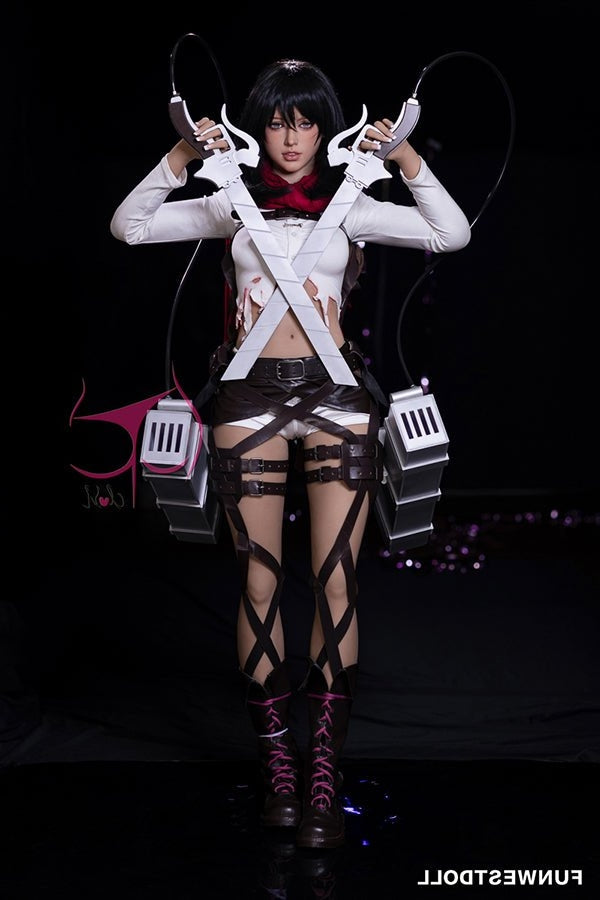 159cm/5ft3 A-cup Anime Mikasa Ackerman | Attack on Titan TPE Sex Doll Torso Funwest
