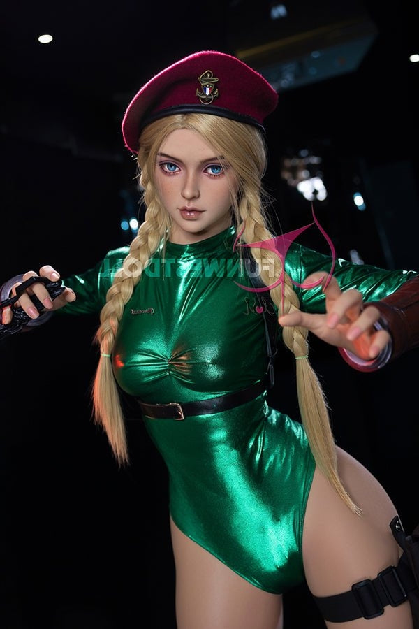 157cm/5ft2 C-cup Cosplay Street Fighter Killer Bee Cammy Anime Sex Dol Torso TPE Funwest Doll
