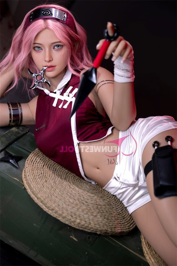 Eu In Stock 159cm 5ft3 A Cup Cosplay Naruto Sakura Haruno Sex Doll 038 Alice Copy - A-cup Torso TPE Funwest