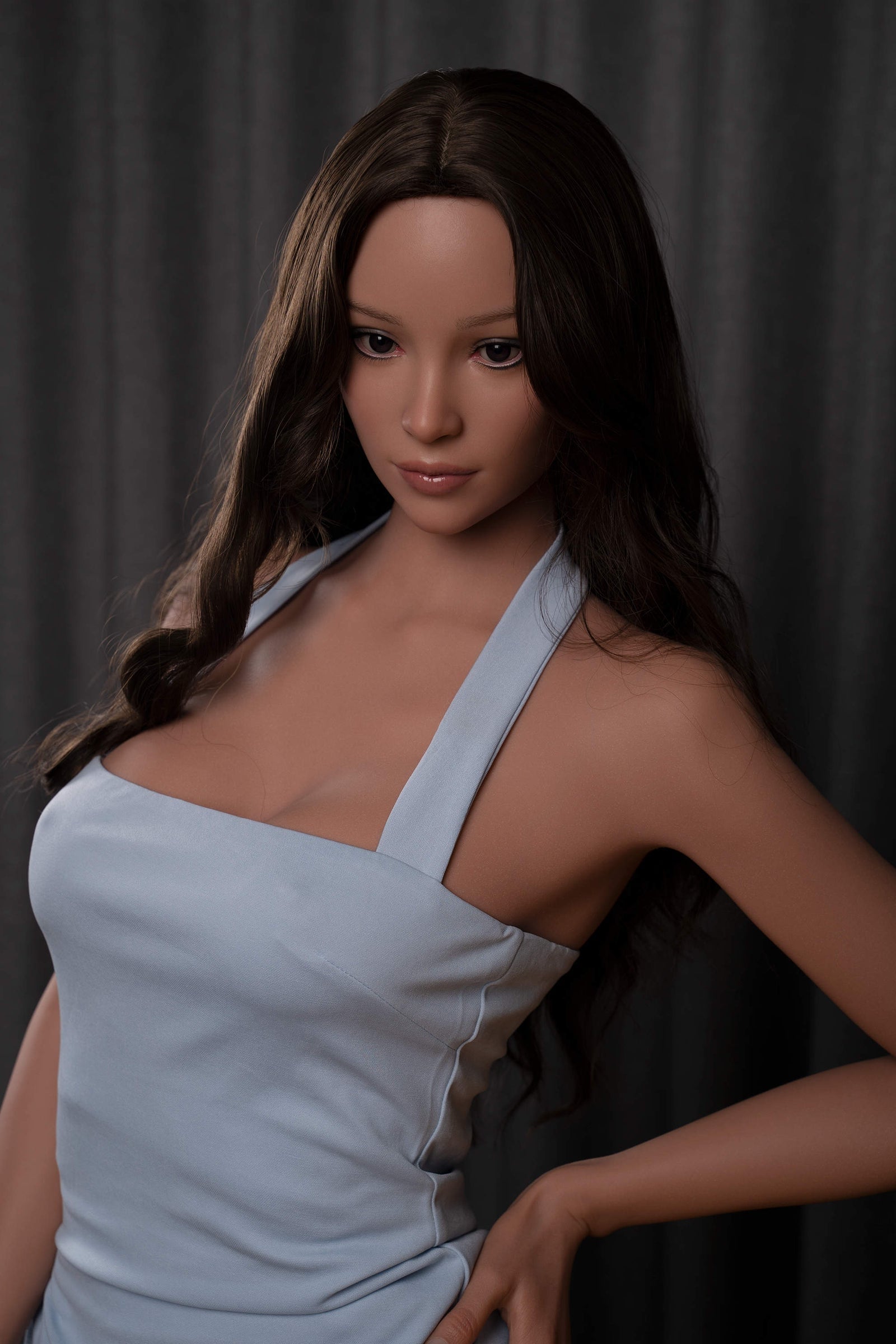 170cm/5ft7 C-Cup Tall Realistic Silicone Latina Sex Doll - GE46_3 Tan Torso Zelex