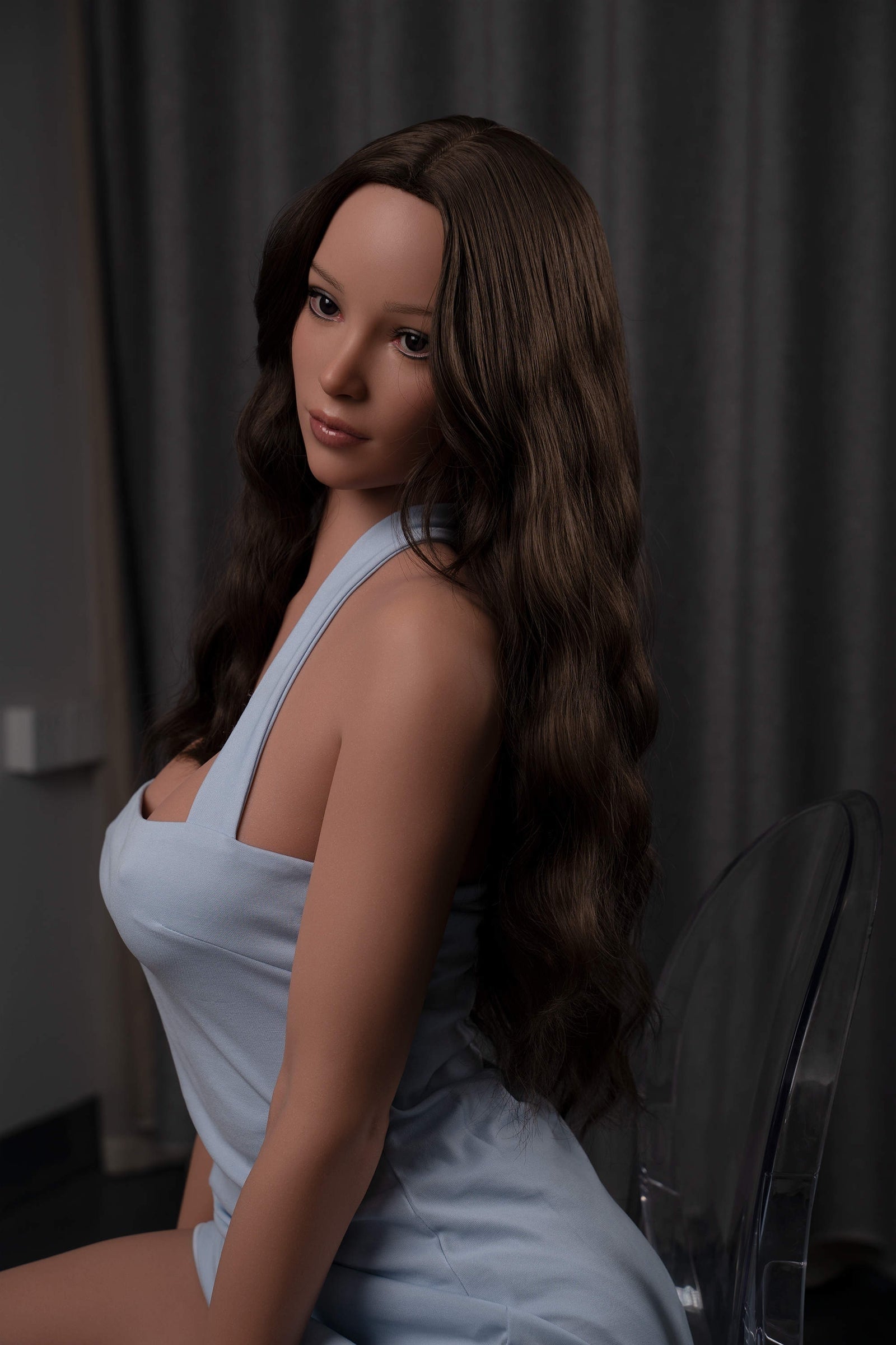 170cm/5ft7 C-Cup Tall Realistic Silicone Latina Sex Doll - GE46_3 Tan Torso Zelex