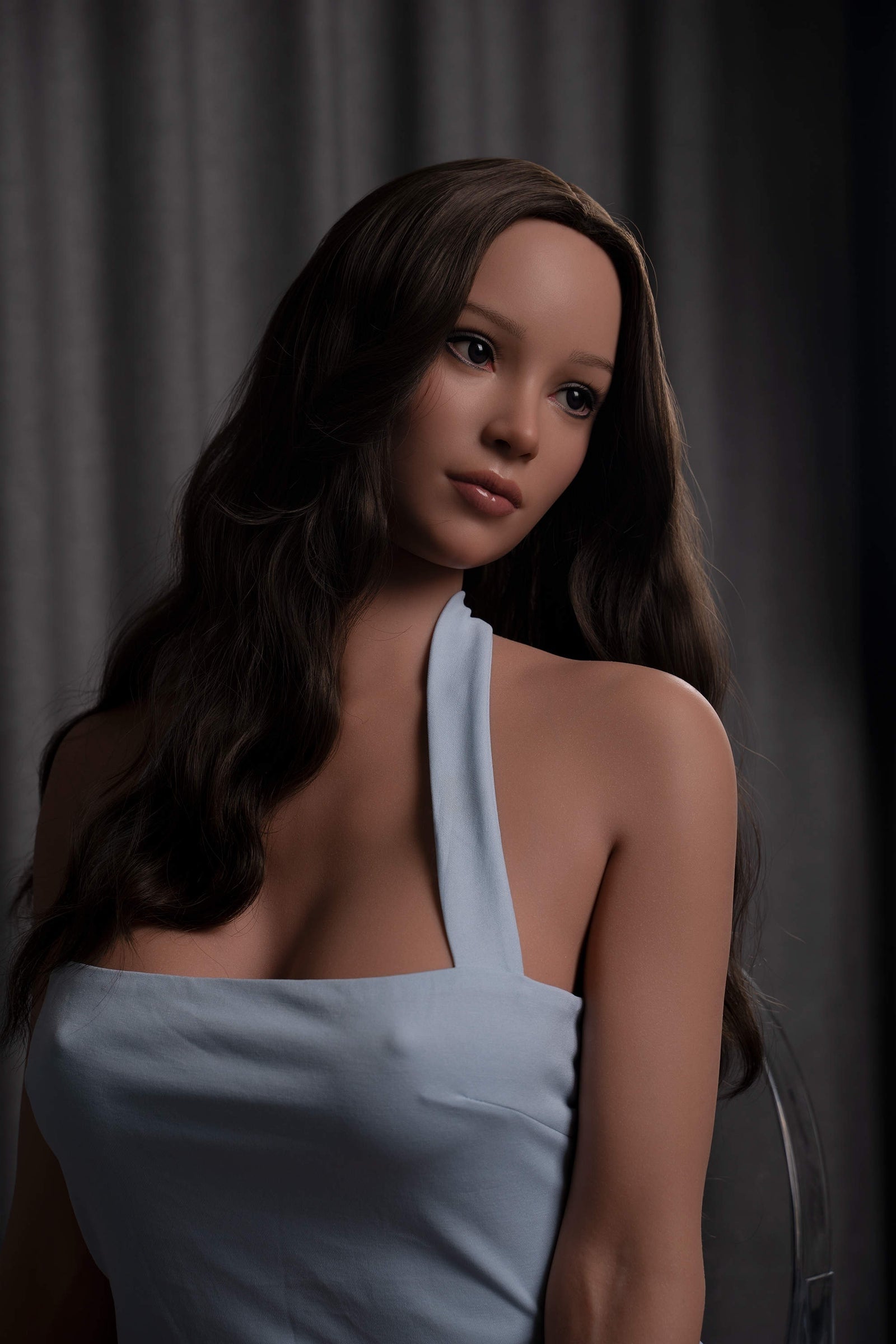 170cm/5ft7 C-Cup Tall Realistic Silicone Latina Sex Doll - GE46_3 Tan Torso Zelex