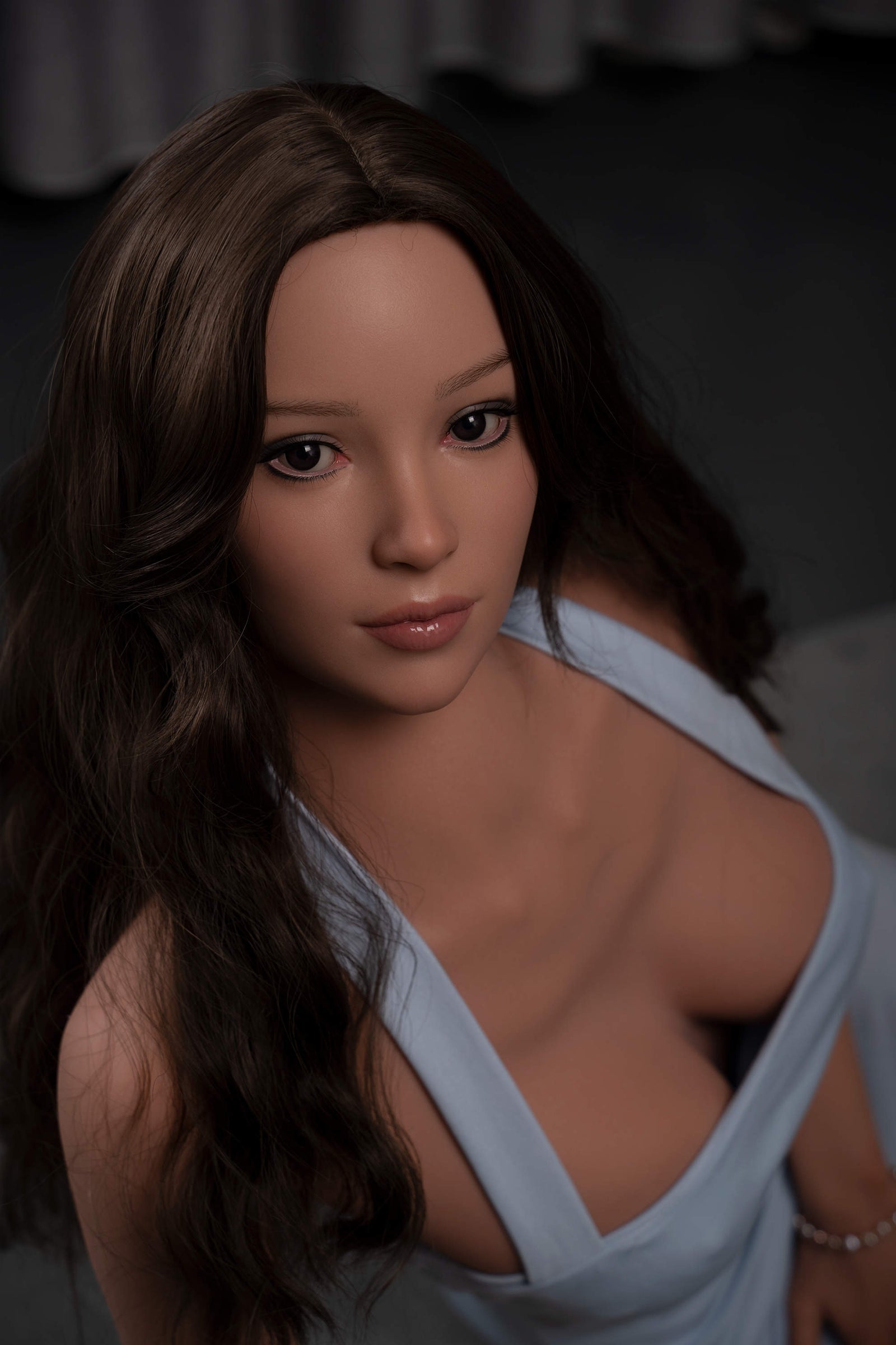 170cm/5ft7 C-Cup Tall Realistic Silicone Latina Sex Doll - GE46_3 Tan Torso Zelex