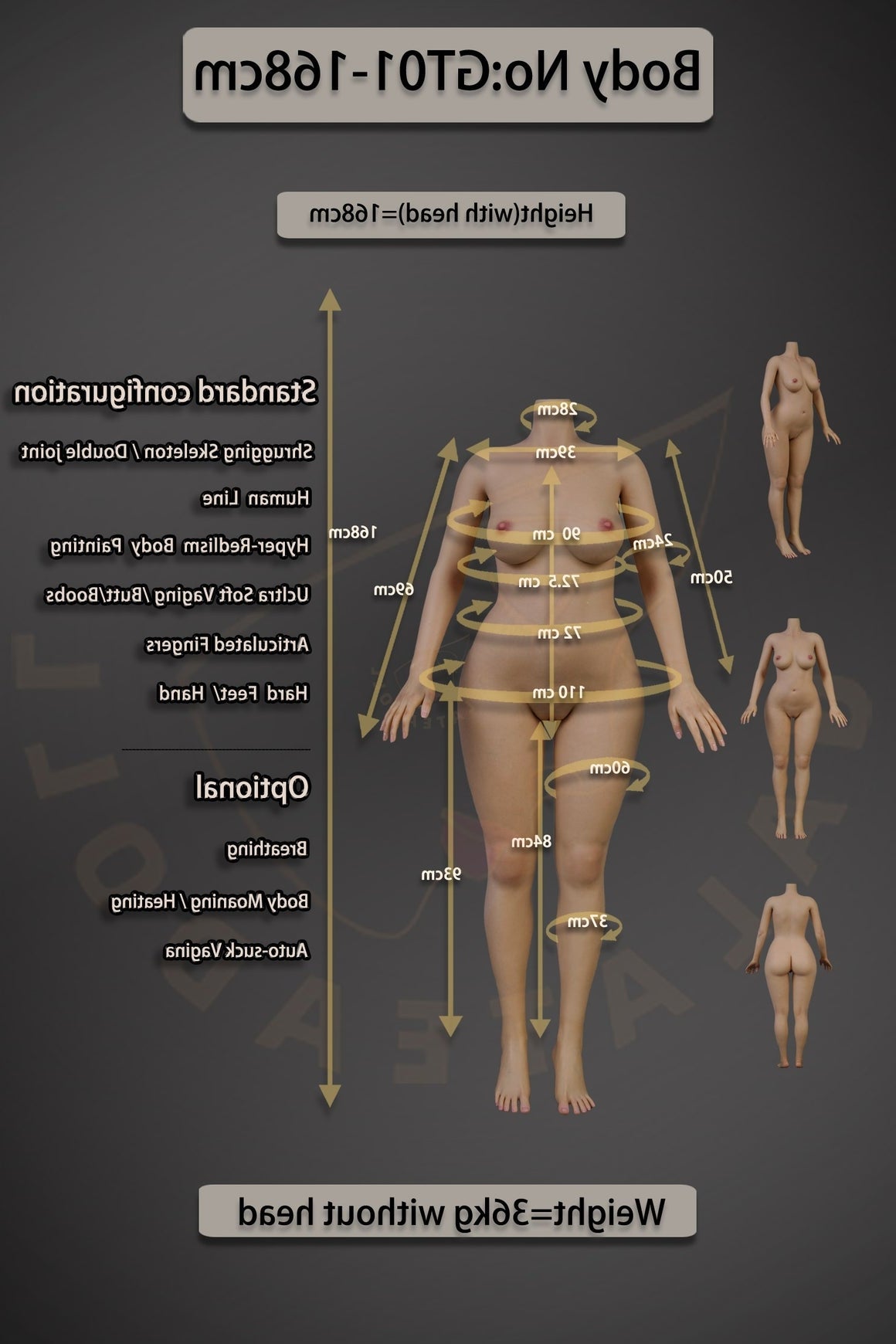 Us In Stock 168cm 5ft6 D Cup Real Skin Texture Silicone Sex Doll Gt01 Js047 Tan - D-cup Torso Galatea