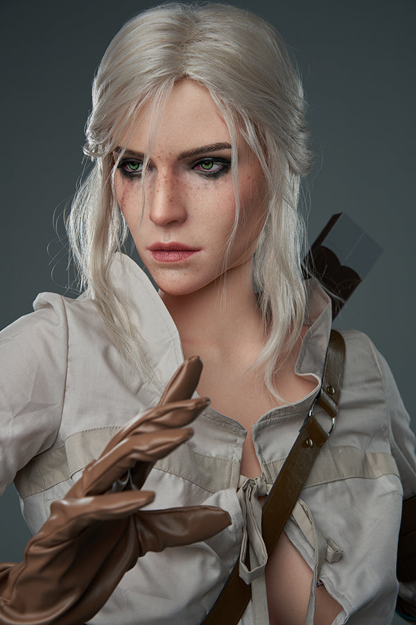 168cm/5ft6 E-cup Game Hyper Realistic Silicone Witcher3 Ciri Sex Doll Torso Lady