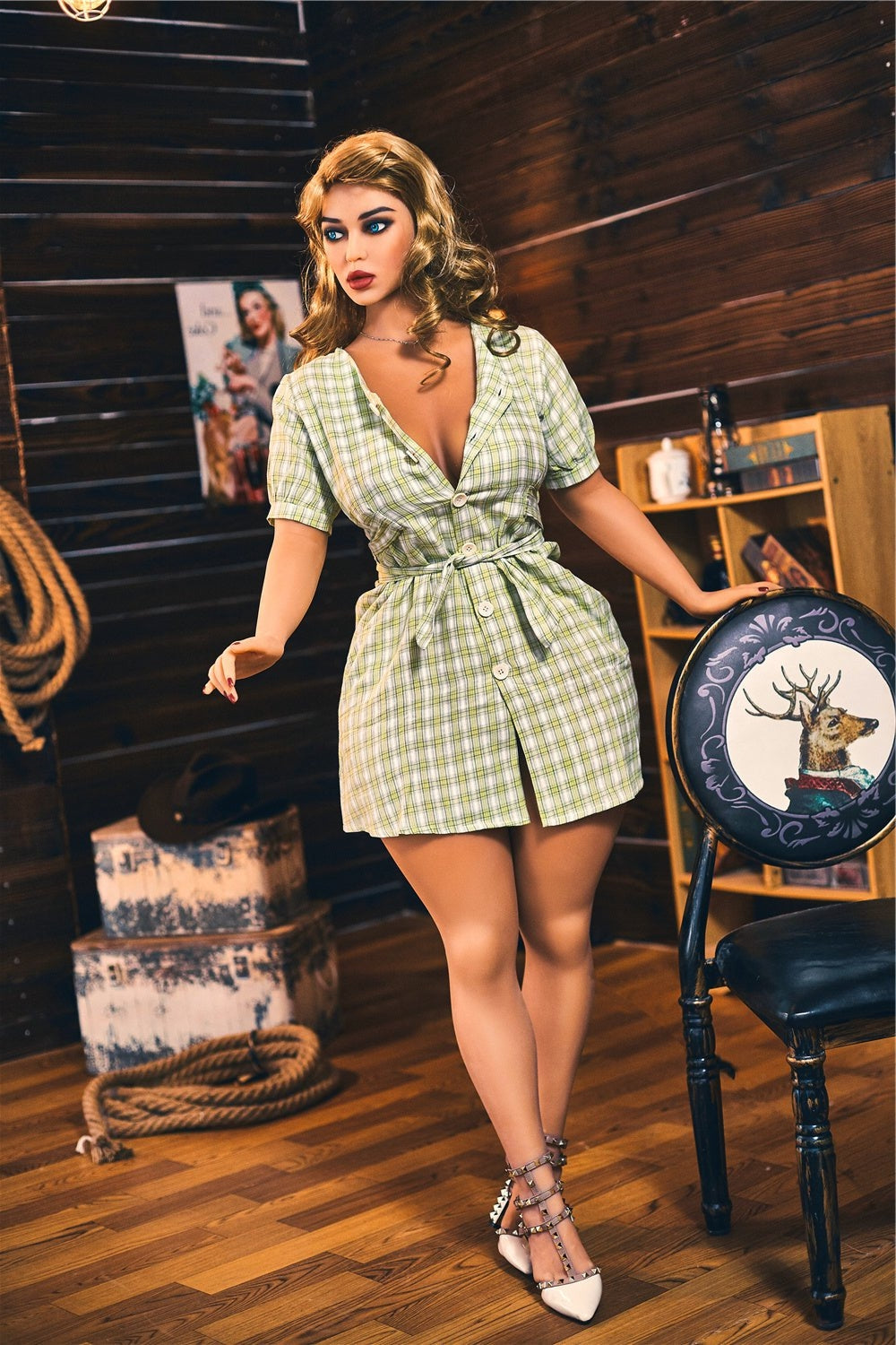 156cm/5ft1 E-Cup Big Booty & Boobs BBW Sex Doll with #46 Head - Akisha Torso TPE Irontech