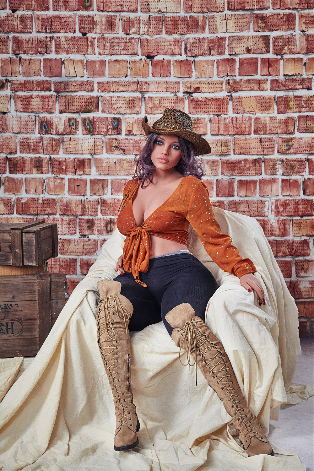 156cm/5ft1 E-Cup Fat Big Booty BBW Sex Doll with #52 Head - Doria TPE Irontech