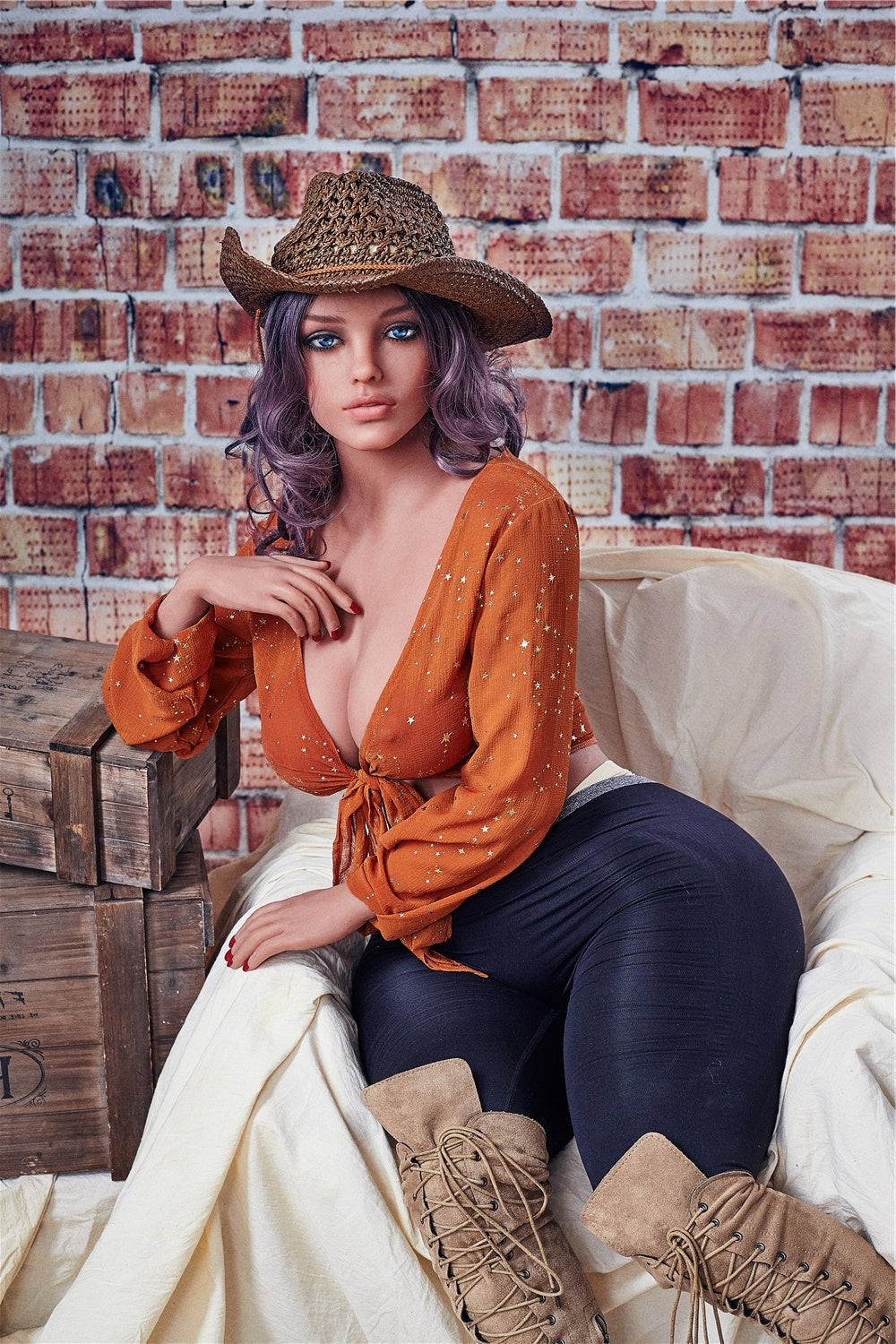 156cm/5ft1 E-Cup Fat Big Booty BBW Sex Doll with #52 Head - Doria TPE Irontech