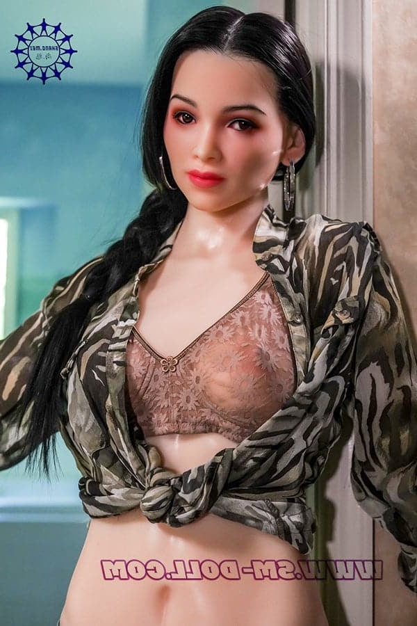 156cm/5ft1 C-cup Realistic Mature Skinny Silicone Sex Doll with #X2 He Torso SM