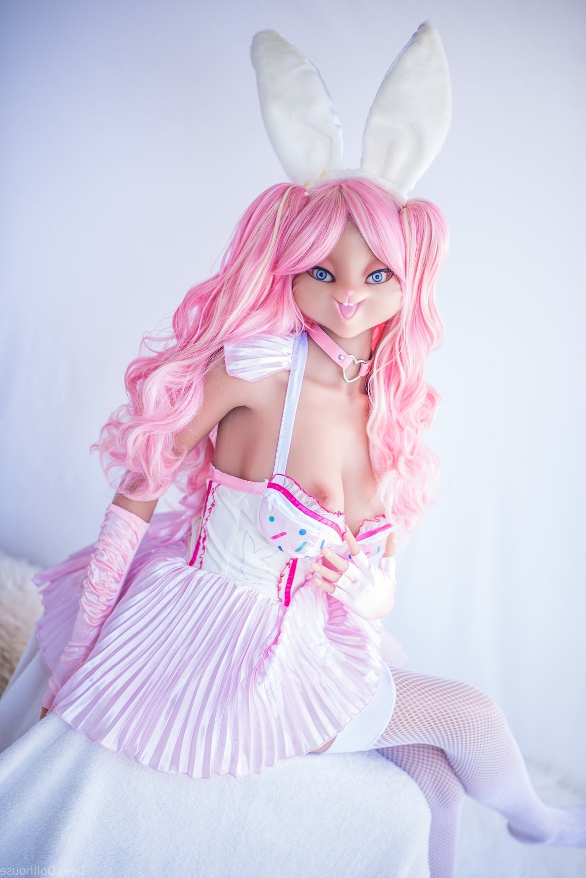 157cm/5ft2 G-cup Bunny Girl Silicone Sex Doll with #X16 Head SM
