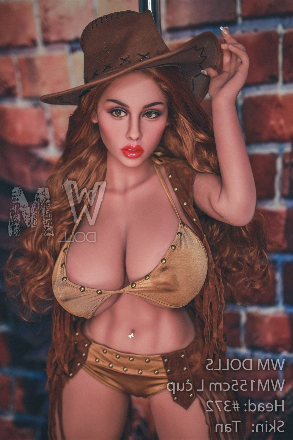 155cm/5ft1 L-cup American Huge Tits TPE Sex Doll with #372 Head WM