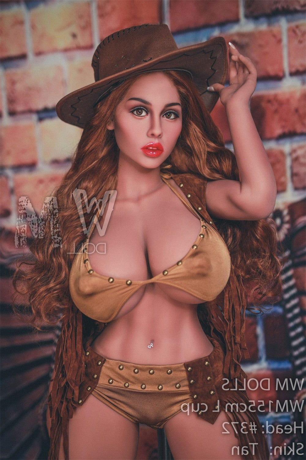 155cm/5ft1 L-cup American Huge Tits TPE Sex Doll with #372 Head WM