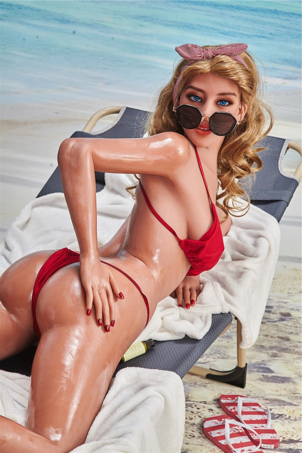 163cm/5ft4 C-Cup Skinny Sexy Beach Women TPE Sex Doll with #57 Head- C Torso Irontech