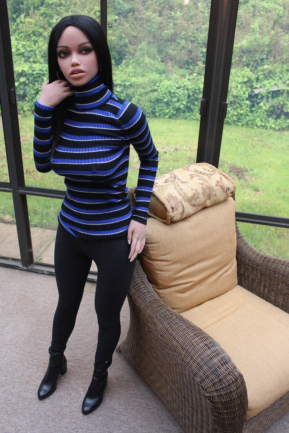 163cm/5ft4 C-Cup Skinny Ebony|Black TPE Sex Doll with #56 Head - Jane Torso Irontech