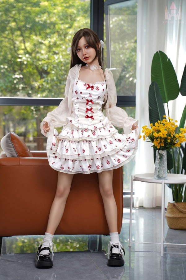 EU In Stock - 158cm/5ft2 B-cup Small Breast Silicone Sex Doll - #S21 Dolls Castle