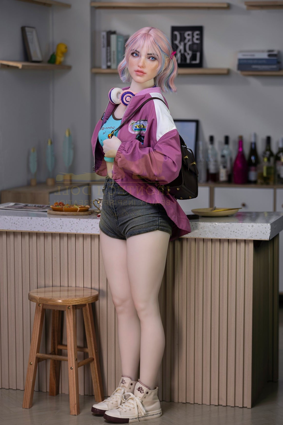 162cm/5ft4 A-Cup Cute Hybrid Sex Doll with S46 Head Silicone + TPE Body Irontech