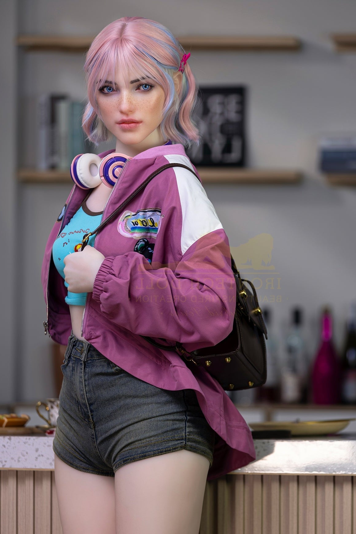 162cm/5ft4 A-Cup Cute Hybrid Sex Doll with S46 Head Silicone + TPE Body Irontech