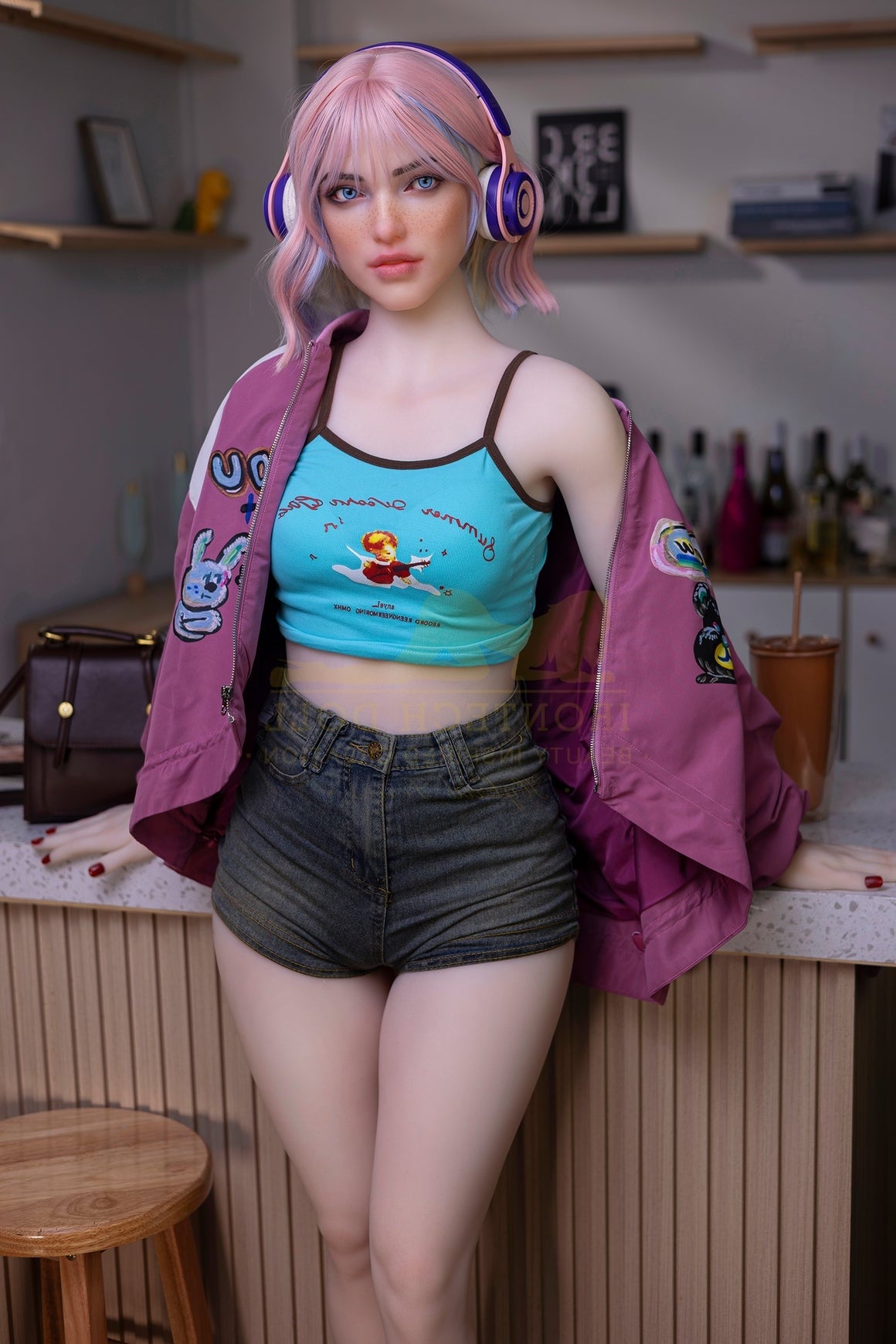 162cm/5ft4 A-Cup Cute Hybrid Sex Doll with S46 Head Silicone + TPE Body Irontech