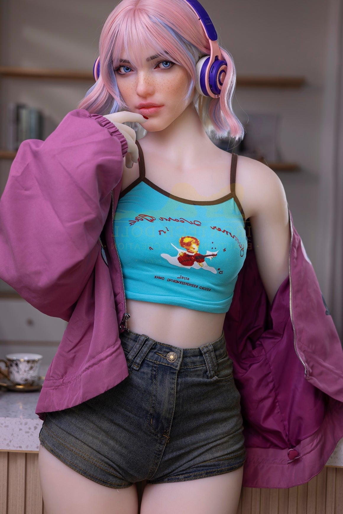 162cm/5ft4 A-Cup Cute Hybrid Sex Doll with S46 Head Silicone + TPE Body Irontech