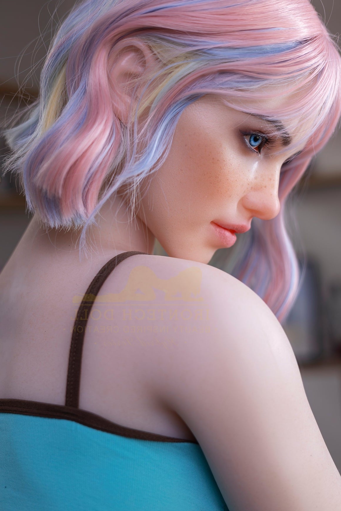 162cm/5ft4 A-Cup Cute Hybrid Sex Doll with S46 Head Silicone + TPE Body Irontech