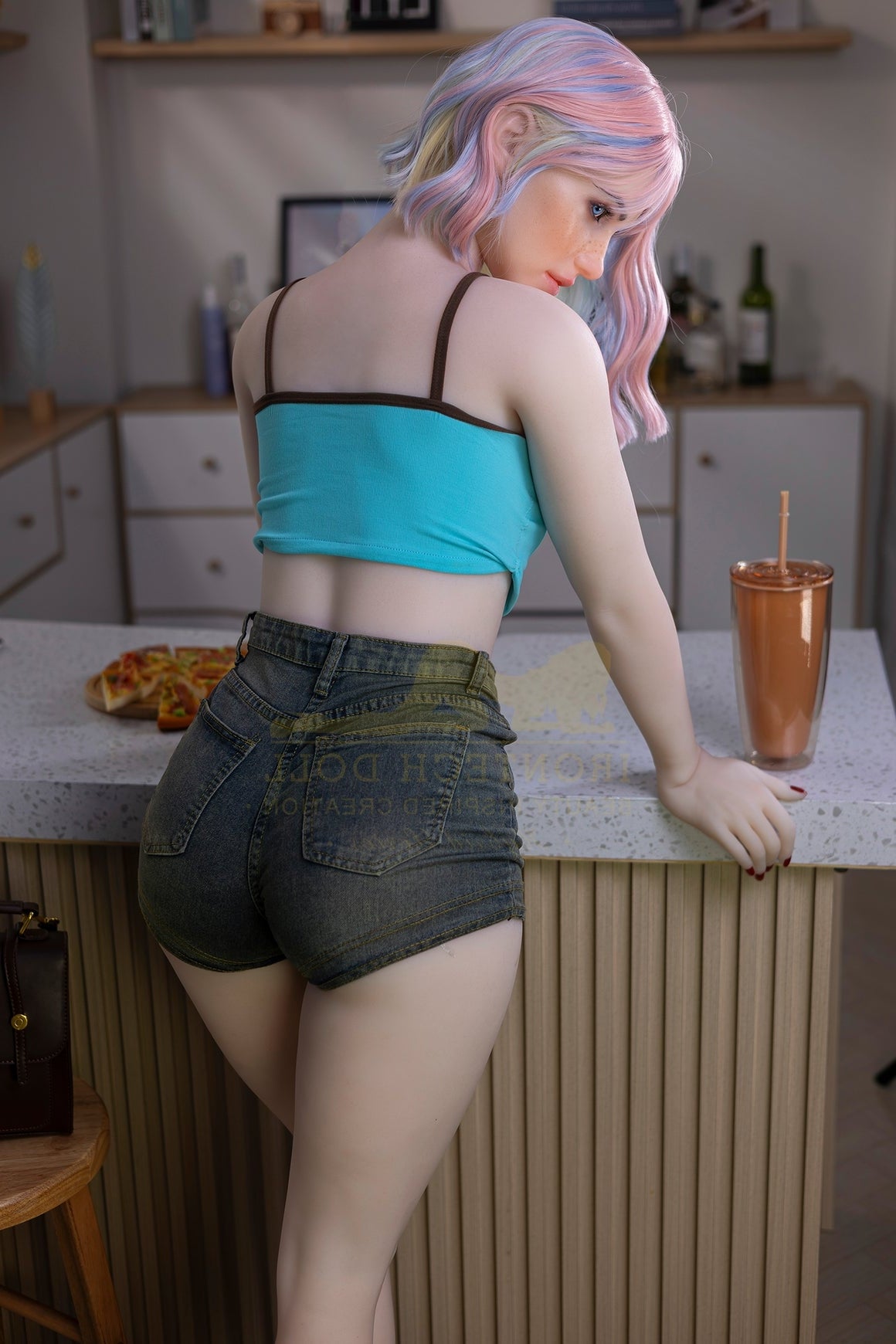 162cm/5ft4 A-Cup Cute Hybrid Sex Doll with S46 Head Silicone + TPE Body Irontech