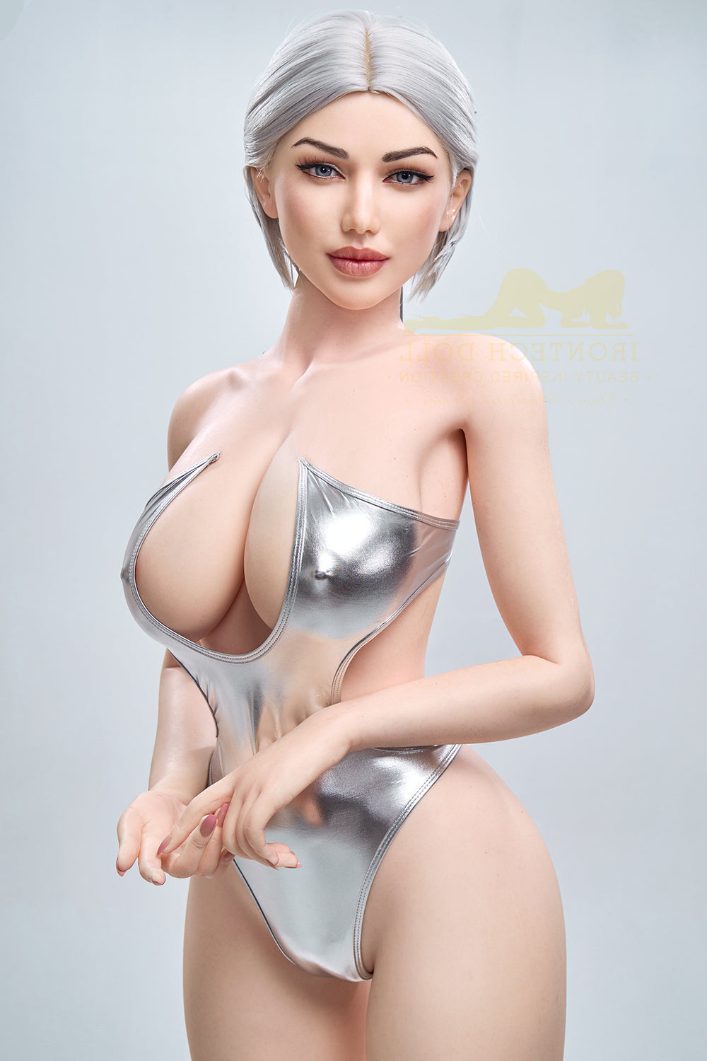 159cm/5ft3 G-cup Huge Breast Bubble Butt Silicone Sex Doll – S13 Celin Torso Irontech