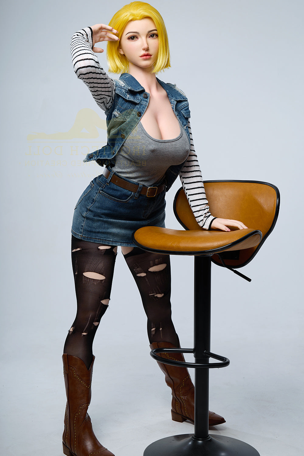 159cm/5ft3 G-cup Bubble Butt Huge Tits Silicone Sex Doll – S41 Joline Torso Irontech