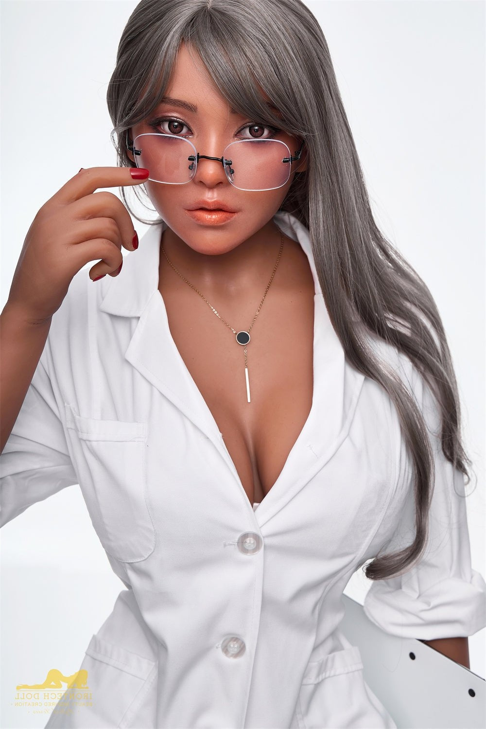 164cm/5ft5 G-Cup Dark Tanned Beautiful Sex Doll with #S40 Head Silicone + TPE Body Irontech