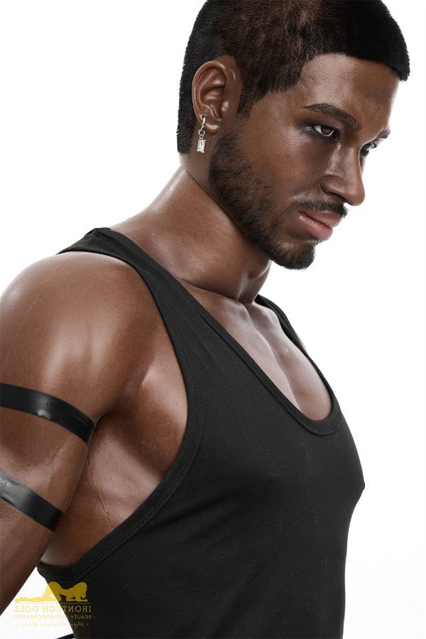 176cm/5ft9 Male Ebony|Black Realistic Tall Silicone Sex Doll - M7 Irontech