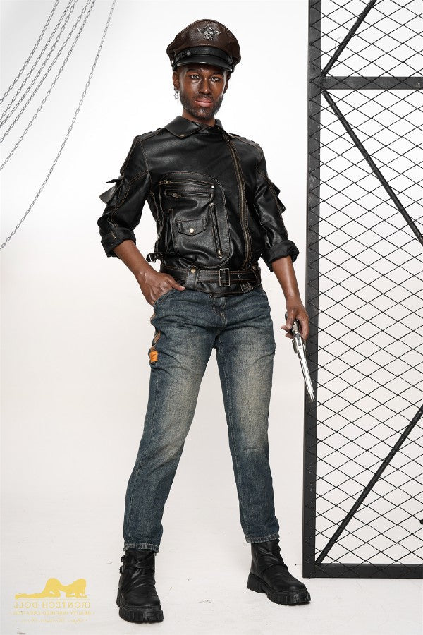 176cm/5ft9 Male Ebony|Black Tall Realistic Silicone Sex Doll - M7 Bill Torso Irontech