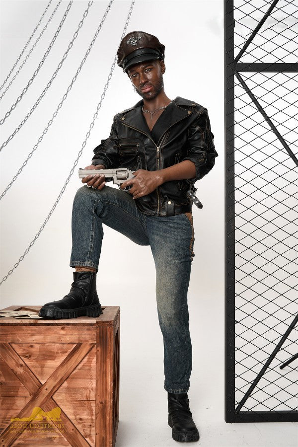 176cm/5ft9 Male Ebony|Black Tall Realistic Silicone Sex Doll - M7 Bill Torso Irontech