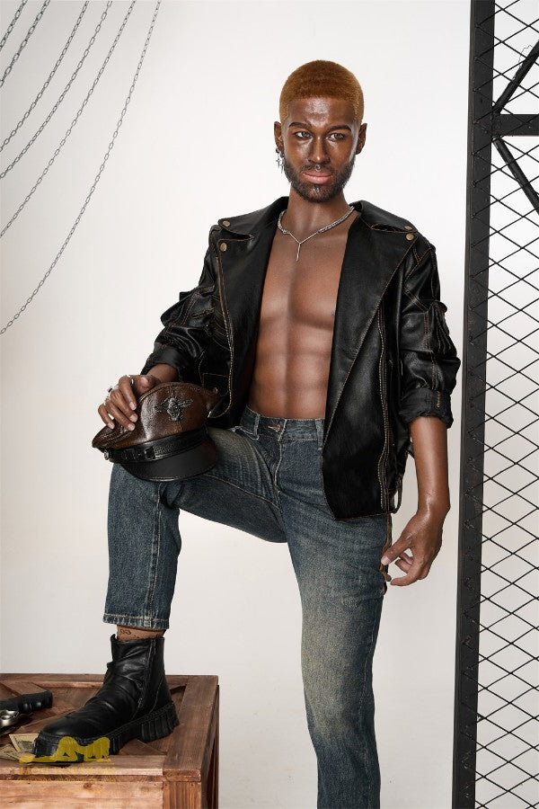 176cm/5ft9 Male Ebony|Black Tall Realistic Silicone Sex Doll - M7 Bill Torso Irontech