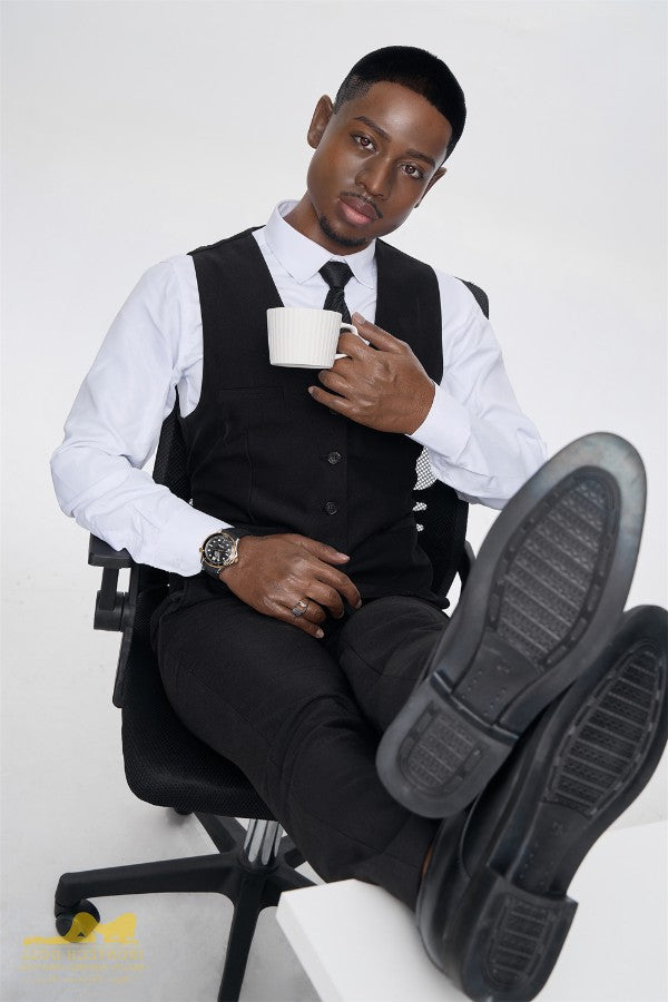 170cm/5ft7 Male Black|Ebony Realistic Silicone Sex Doll - M8 Irontech