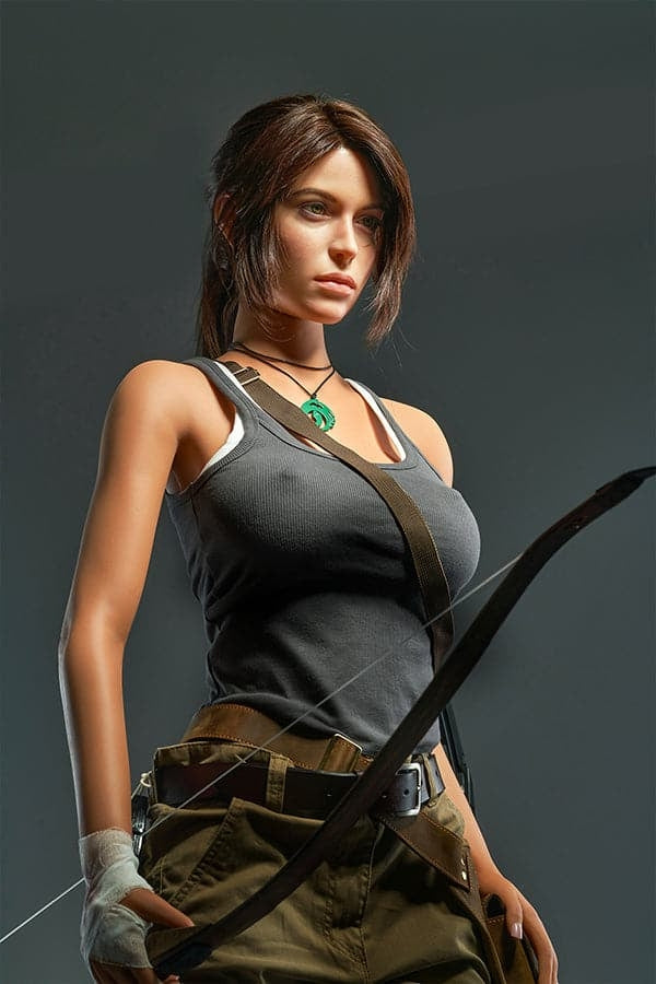 166cm/5ft5 E-Cup High-End Game Lady Doll Silicone Sex Doll Lara Croft Torso