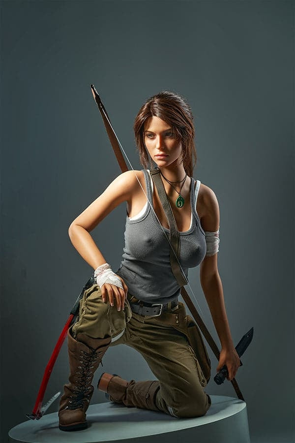 166cm/5ft5 E-Cup High-End Game Lady Doll Silicone Sex Doll Lara Croft Torso