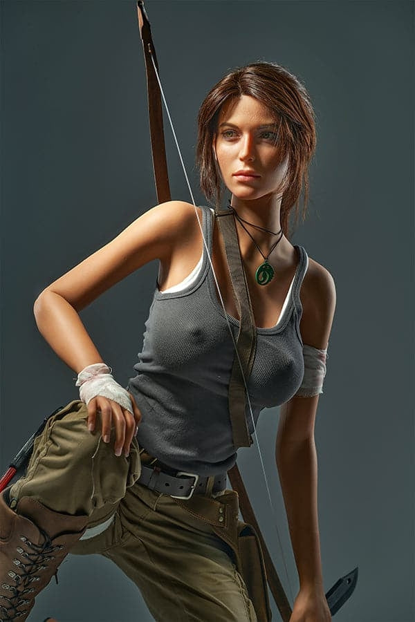 166cm/5ft5 E-Cup High-End Game Lady Doll Silicone Sex Doll Lara Croft Torso