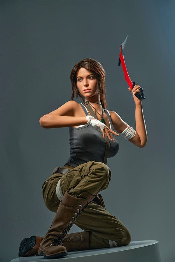 166cm/5ft5 E-Cup High-End Game Lady Doll Silicone Sex Doll Lara Croft Torso