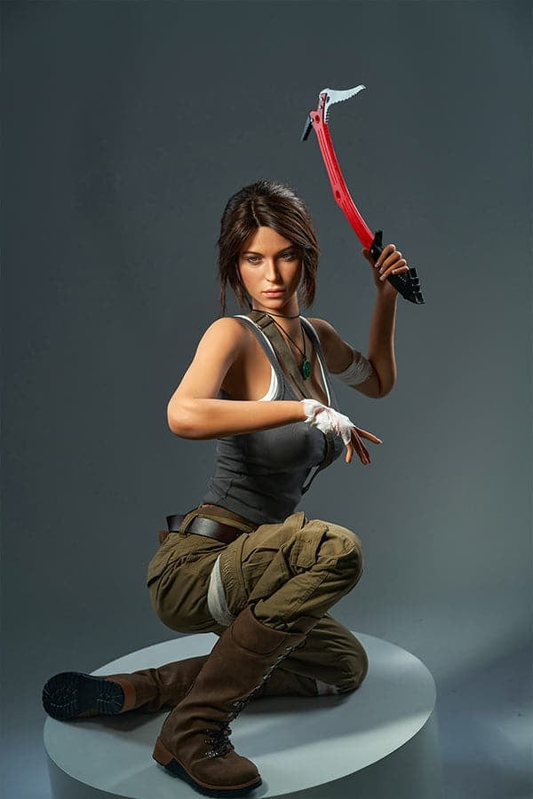 166cm/5ft5 E-Cup High-End Game Lady Doll Silicone Sex Doll Lara Croft Torso