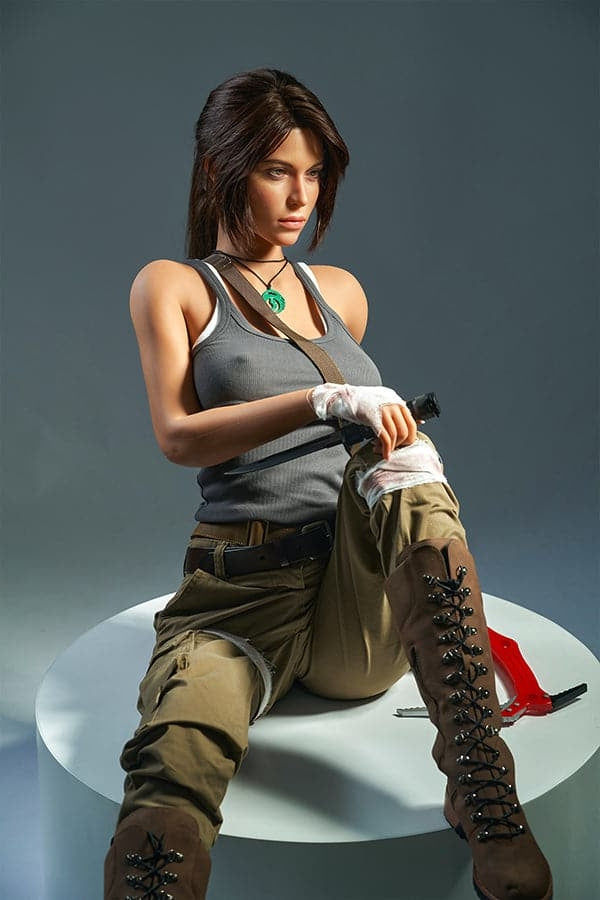 166cm/5ft5 E-Cup High-End Game Lady Doll Silicone Sex Doll Lara Croft Torso