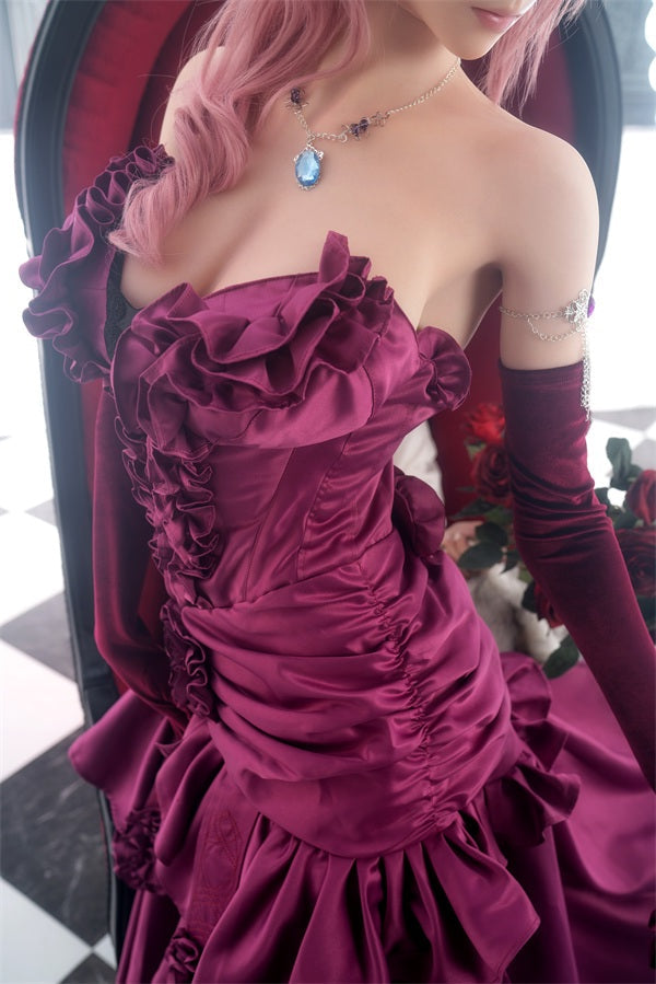 171cm 5ft7 G Cup Final Fantasy 13 Game Redhead Silicone Sex Doll Lightning - G-cup Torso Lady