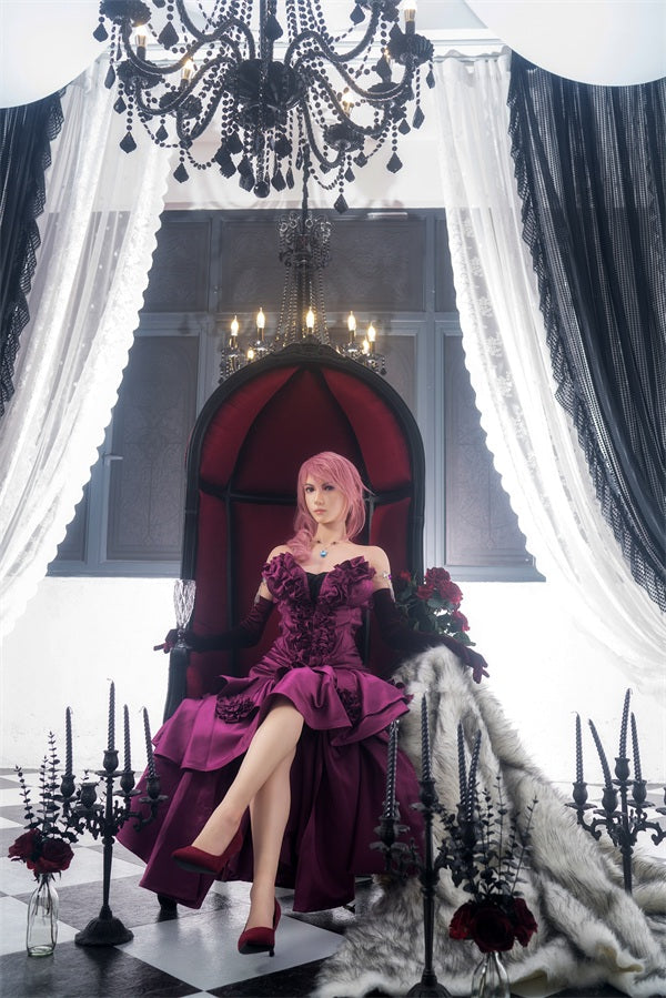 171cm 5ft7 G Cup Final Fantasy 13 Game Redhead Silicone Sex Doll Lightning - G-cup Torso Lady