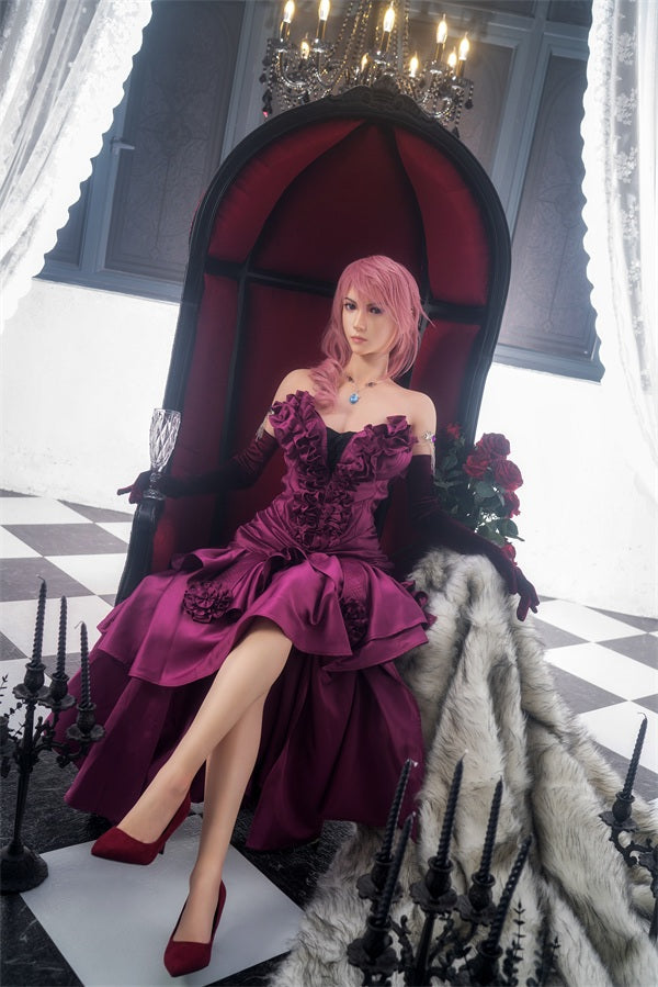 171cm 5ft7 G Cup Final Fantasy 13 Game Redhead Silicone Sex Doll Lightning - G-cup Torso Lady