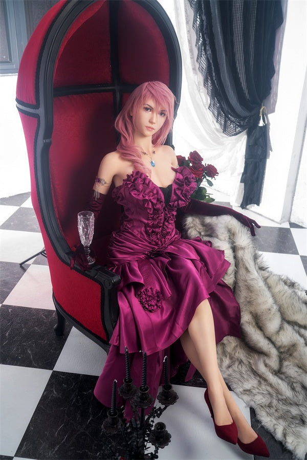 171cm 5ft7 G Cup Final Fantasy 13 Game Redhead Silicone Sex Doll Lightning - G-cup Torso Lady