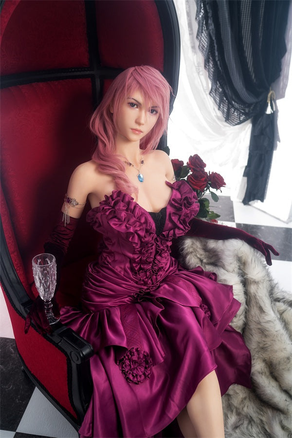 171cm 5ft7 G Cup Final Fantasy 13 Game Redhead Silicone Sex Doll Lightning - G-cup Torso Lady